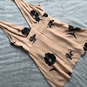 Privacy Please Nude Hawaiian Floral Tropical Botanical Crepe Mini Dress Revolve